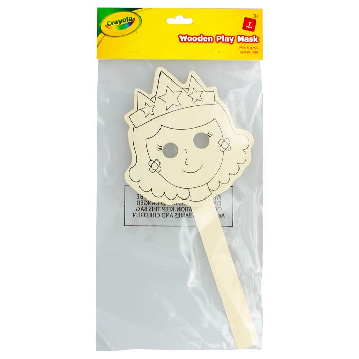 Crayola Princess Wooden Play Mask RRP 1 CLEARANCE XL 99p